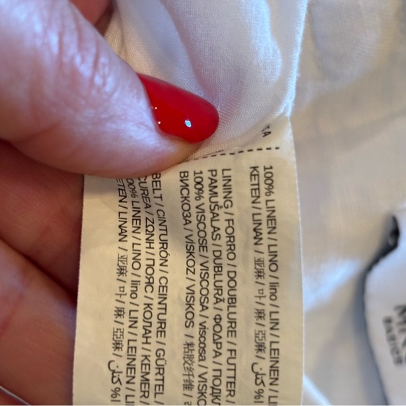 White 100% Linen Pocketed Skirt by MNG Mango, XS, Trending Summer Boho Airy - Picture 10 of 16